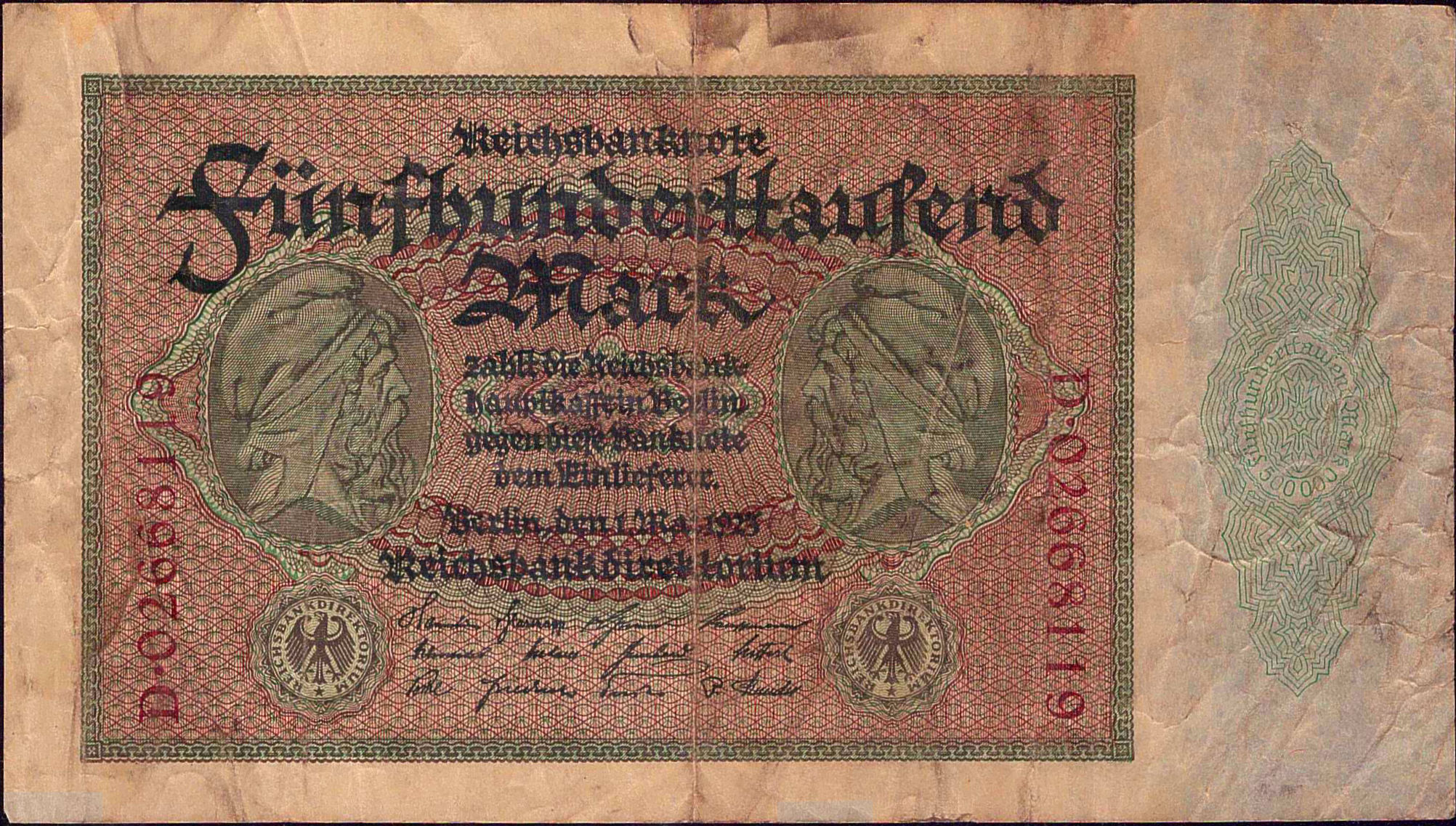 Germany 500000 1923 VF- P-88/b1